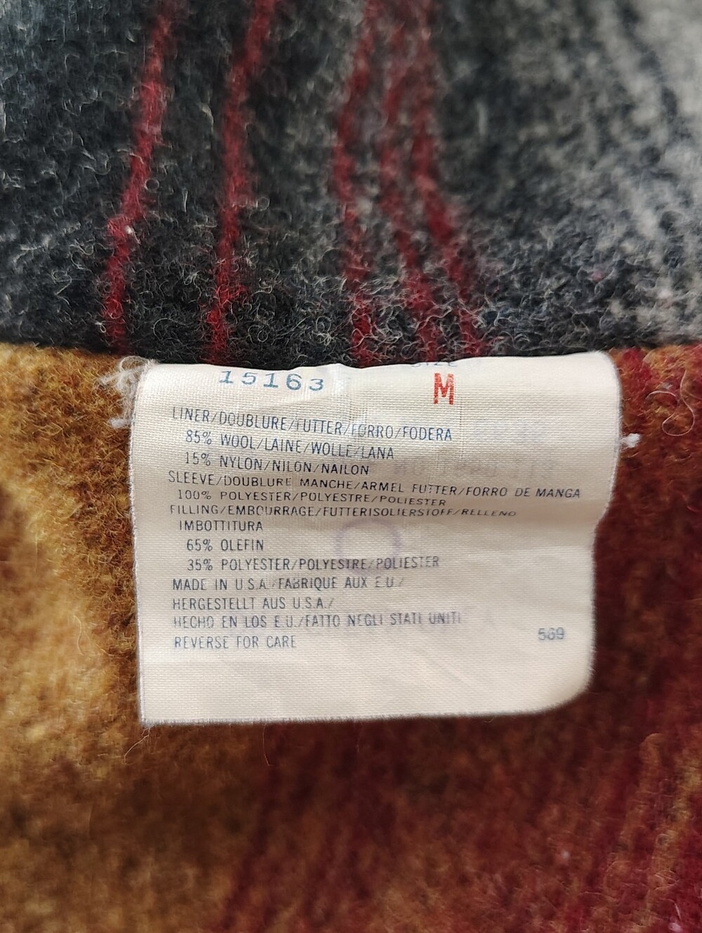 Vintage Woolrich Blanket Lined Women’s Chore Coat Barn Jacket - Red Size M - Picture 5 of 7